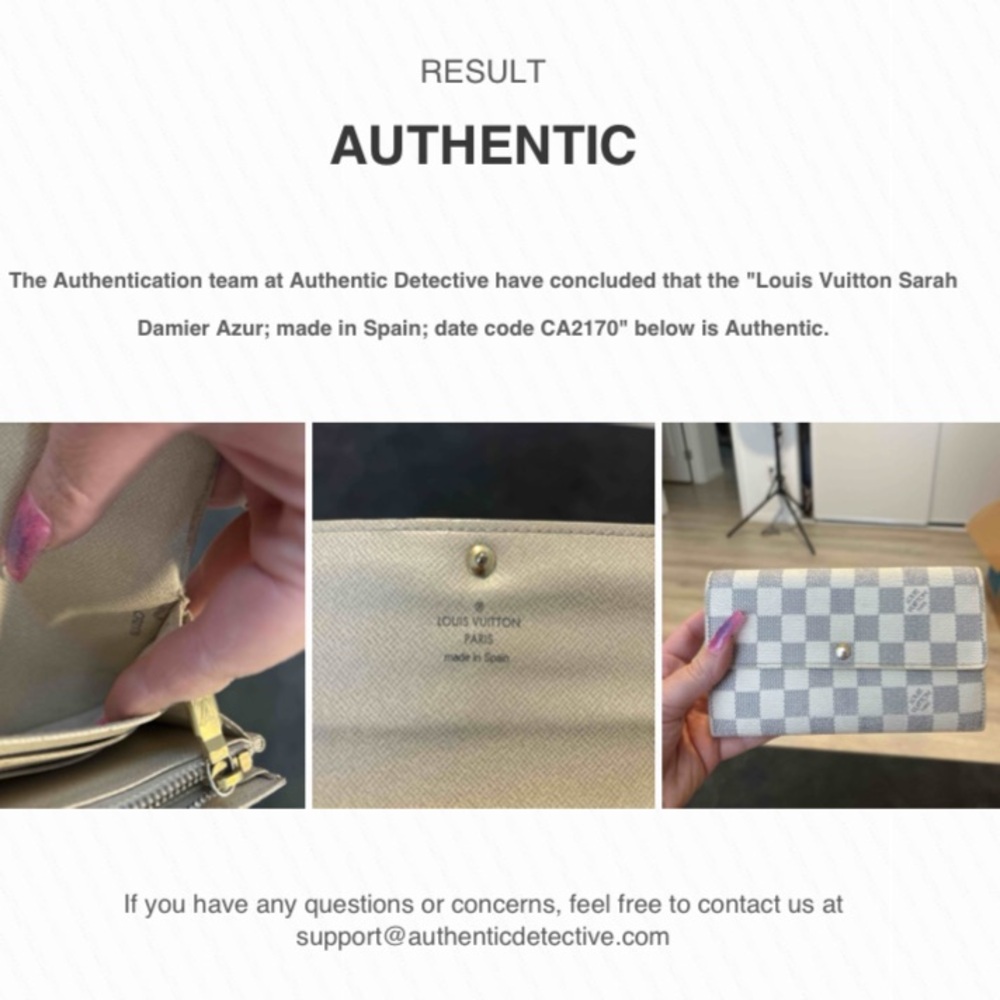 Louis Vuitton Long Wallet - Damier Azur Sarah 🖤 - Picture 12 of 12
